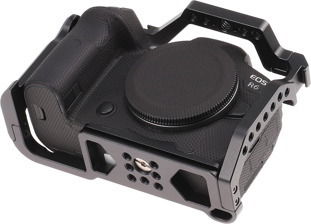 Hersmay R5 R6 R5C Cage mit Griff Oben, Kamerakäfig Kamera Cage für Canon EOS R5 R6 R5C spiegellose K
