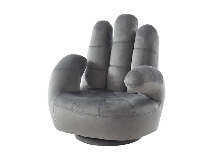 Vente-unique - Kindersessel Fingersessel drehbar - Samt - Anthrazit - Catchy