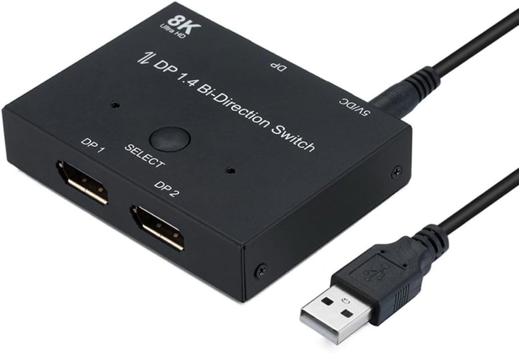 Chenyang DisplayPort Switch 8K DisplayPort Splitter Bidirektion DisplayPort Switcher DisplayPort Swi