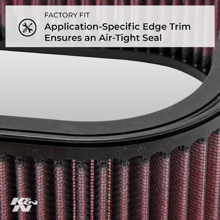 K&N HA-1003 Motorrad Tauschluftfilter Rot