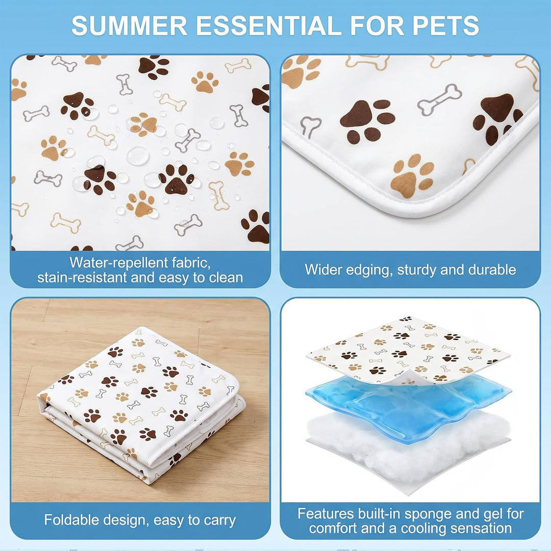 Kühlmatte für Hunde und Katzen, Selbstkühlende Hundematte mit Ungiftigem Gel, kühle Unterlage für Ha