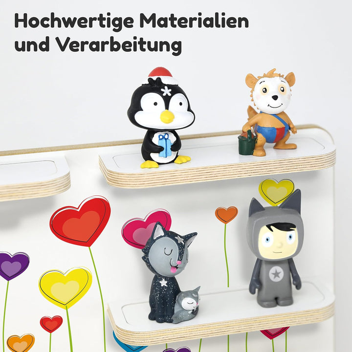 stadtecken Holzregal für Musikbox – Passend für Toniebox & ca. 30 Tonies | Perfekte Aufbewahrung für