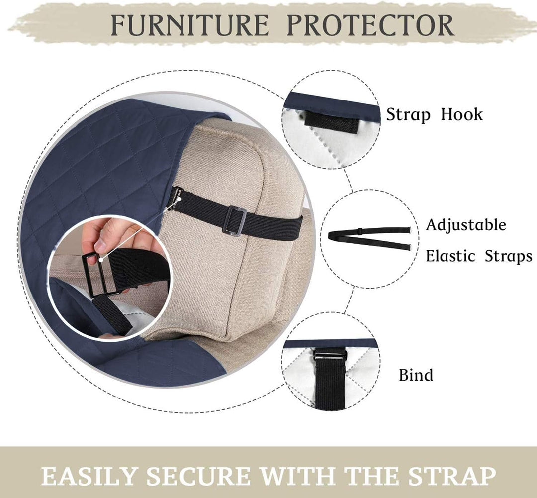 PETCUTE Sofabezug Sofaüberwurf Anti-Rutsch Sofa schonbezug wasserdichtes Sofabezüge Quilted Sofabezü