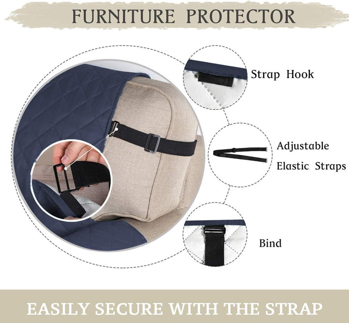 PETCUTE Sofabezug Sofaüberwurf Anti-Rutsch Sofa schonbezug wasserdichtes Sofabezüge Quilted Sofabezü
