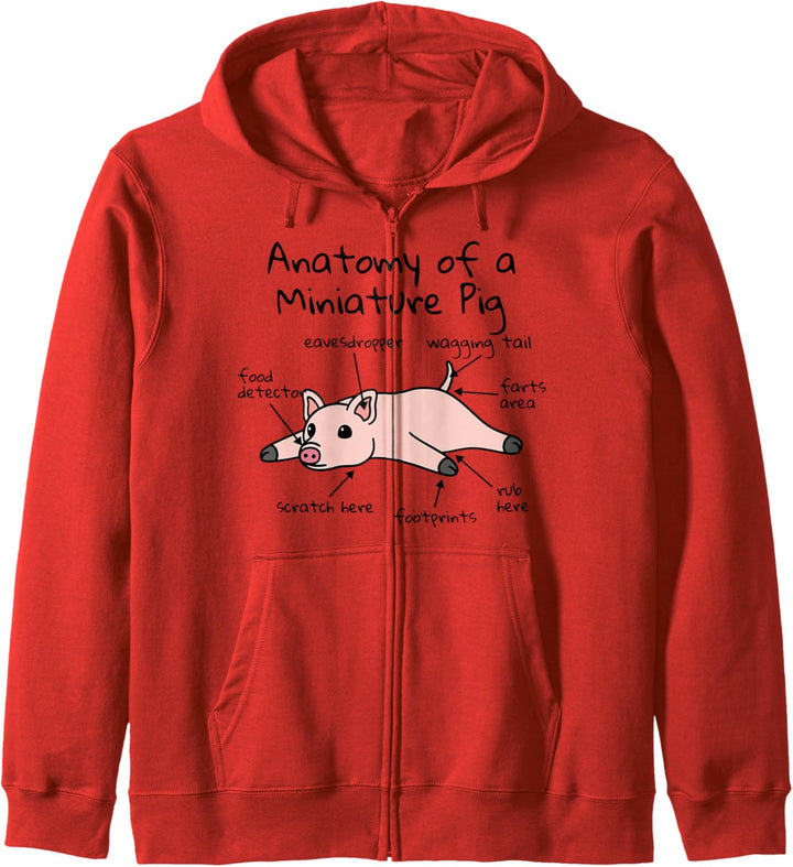 Anatomie Eines Minischweine Haustier Kapuzenjacke