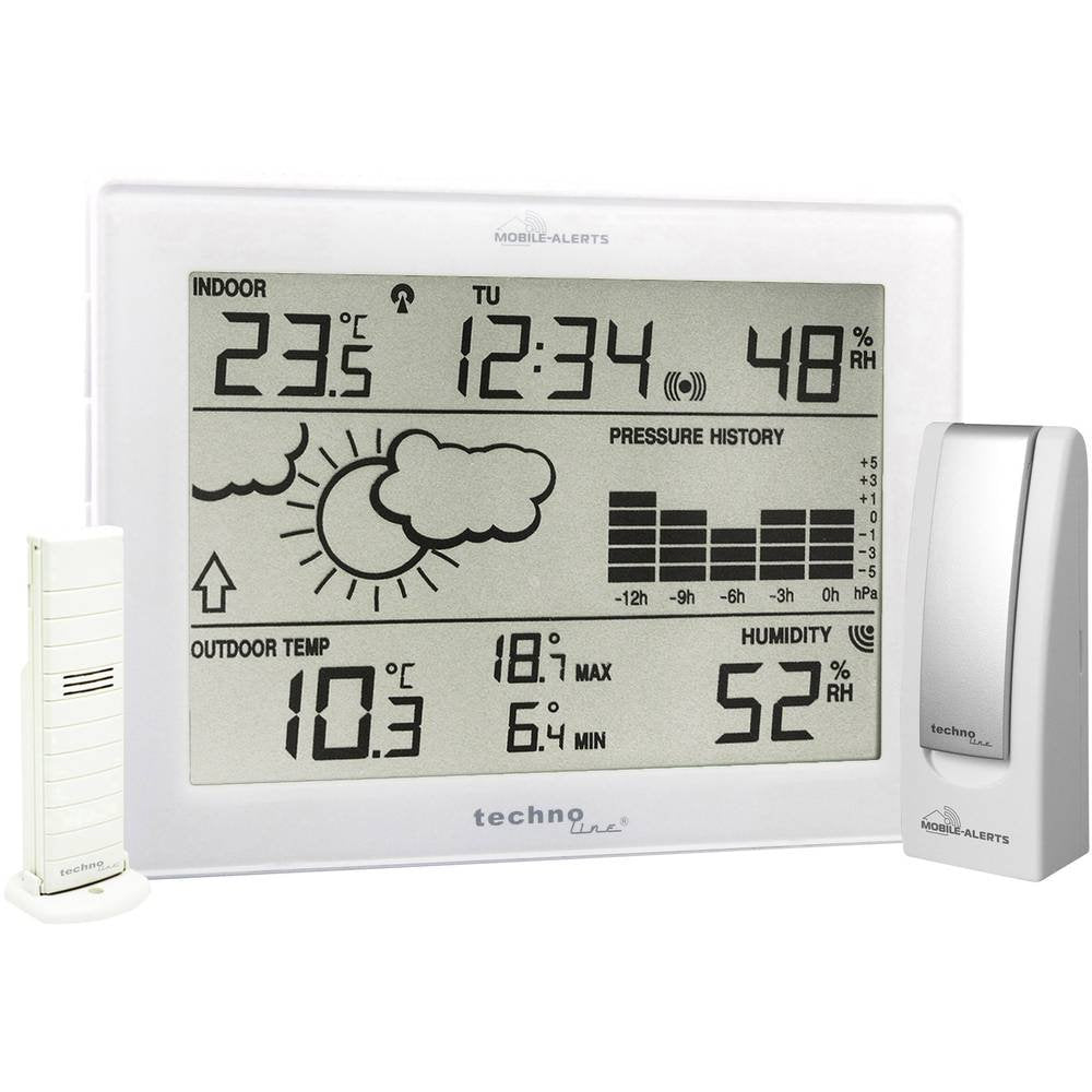 Mobile Alerts MA 10006 Set inklusive Wetterstation MA10410 (mit Alexa kopatibel) und Gateway, Datenü