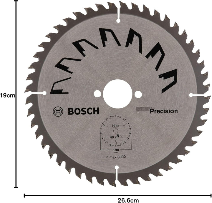 Bosch 2609256870 DIY Kreissägeblatt Precision 190 x 2 x 30/,Z48, Z48