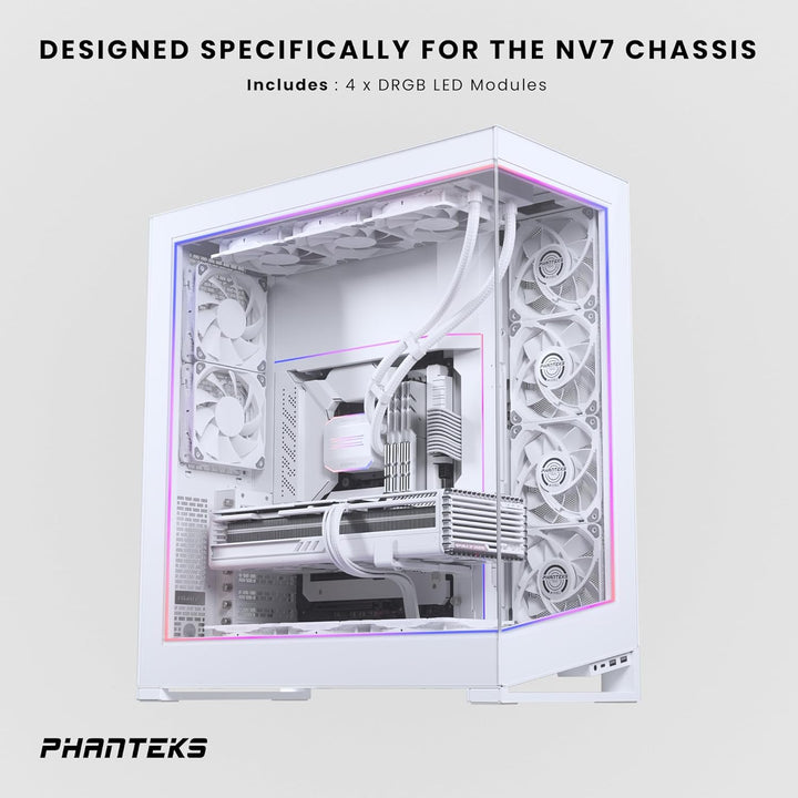 PHANTEKS NV7 Premium DRGB Kit Power-Hub, 3X für Aussenrahmen, 1x Mainboard Kabel-Cover - weiss