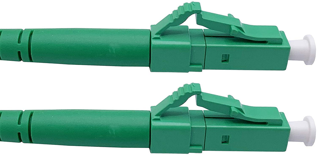 Elfcam® - 50m Glasfaserkabel LC/APC auf LC/APC Simplex Singlemode 9/125µm LSZH, FTTH LWL Patchkabel