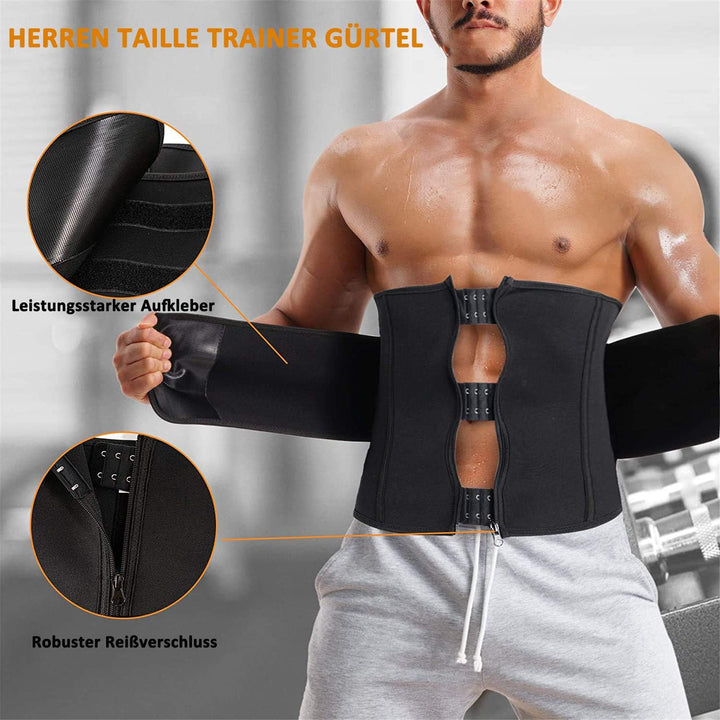 Gotoly Herren Bauchweggürtel Sport Fitnessgürtel Body Shaper Schwitzgürtel Verstellbarer Neopren Sau