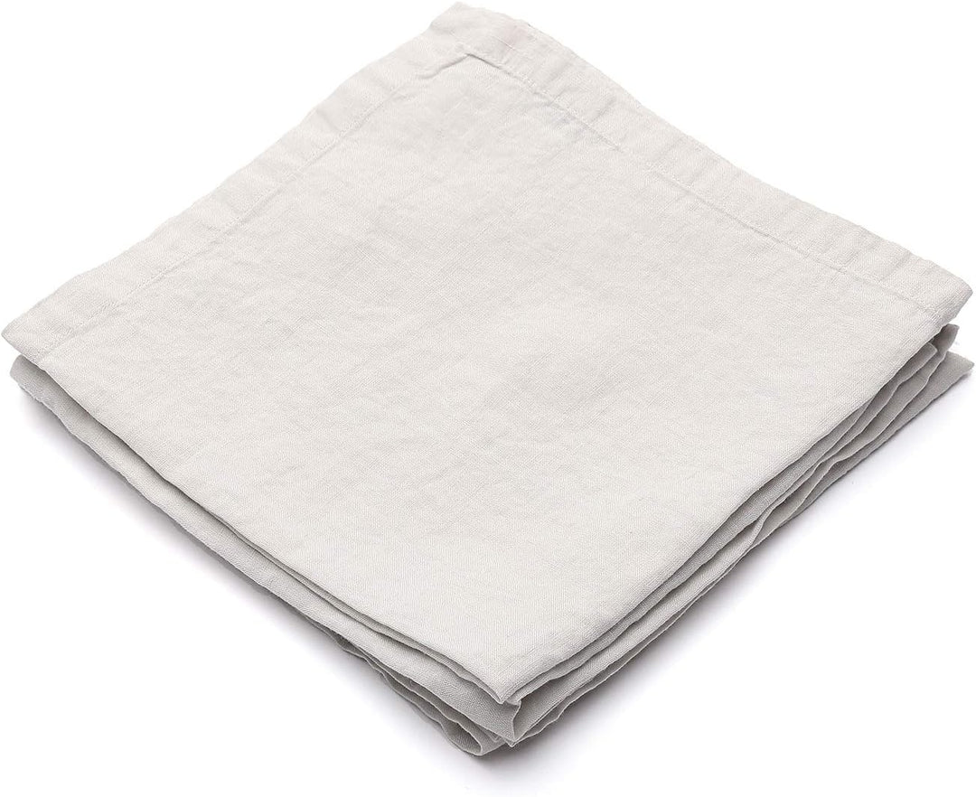 Linenme Stone Washed Servietten, Silber, 53 x 53 cm, 4 Stück 53x53x0.5 cm, 53 x 53 cm (4er Set)