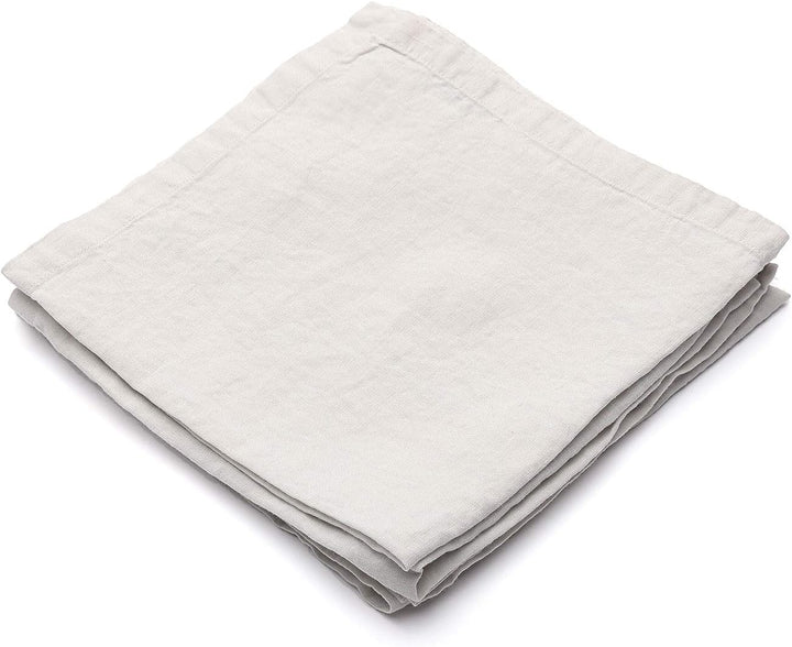 Linenme Stone Washed Servietten, Silber, 53 x 53 cm, 4 Stück 53x53x0.5 cm, 53 x 53 cm (4er Set)