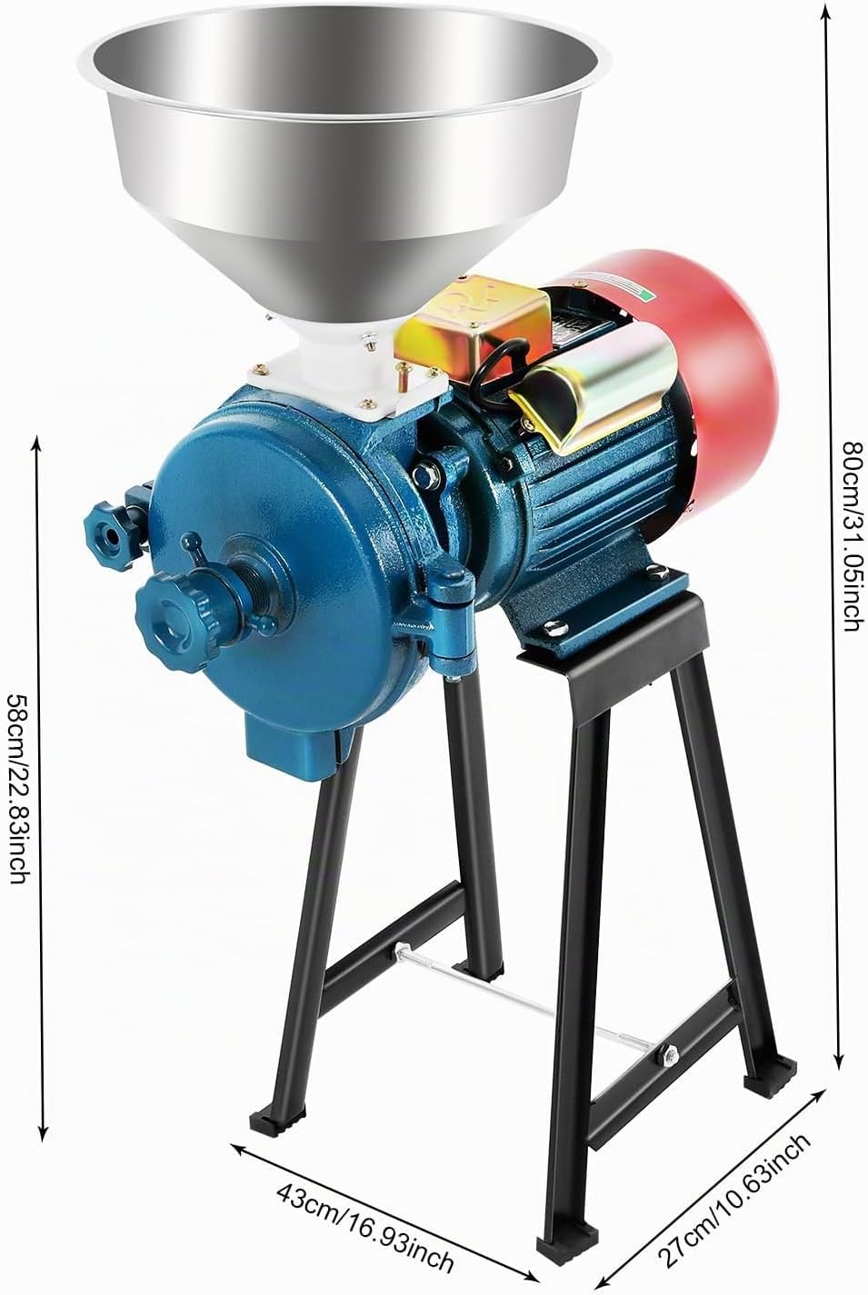 2200W Elektrisch Getreidemühle Kornmühle Schrotmühle Getreidequetsche Trockene Kommerziell Gewürzmüh