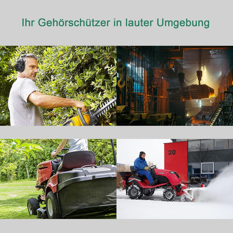 Gehörschutz mit Radio DAB + / FM, integriertem Bluetooth und Mikrofon, SNR