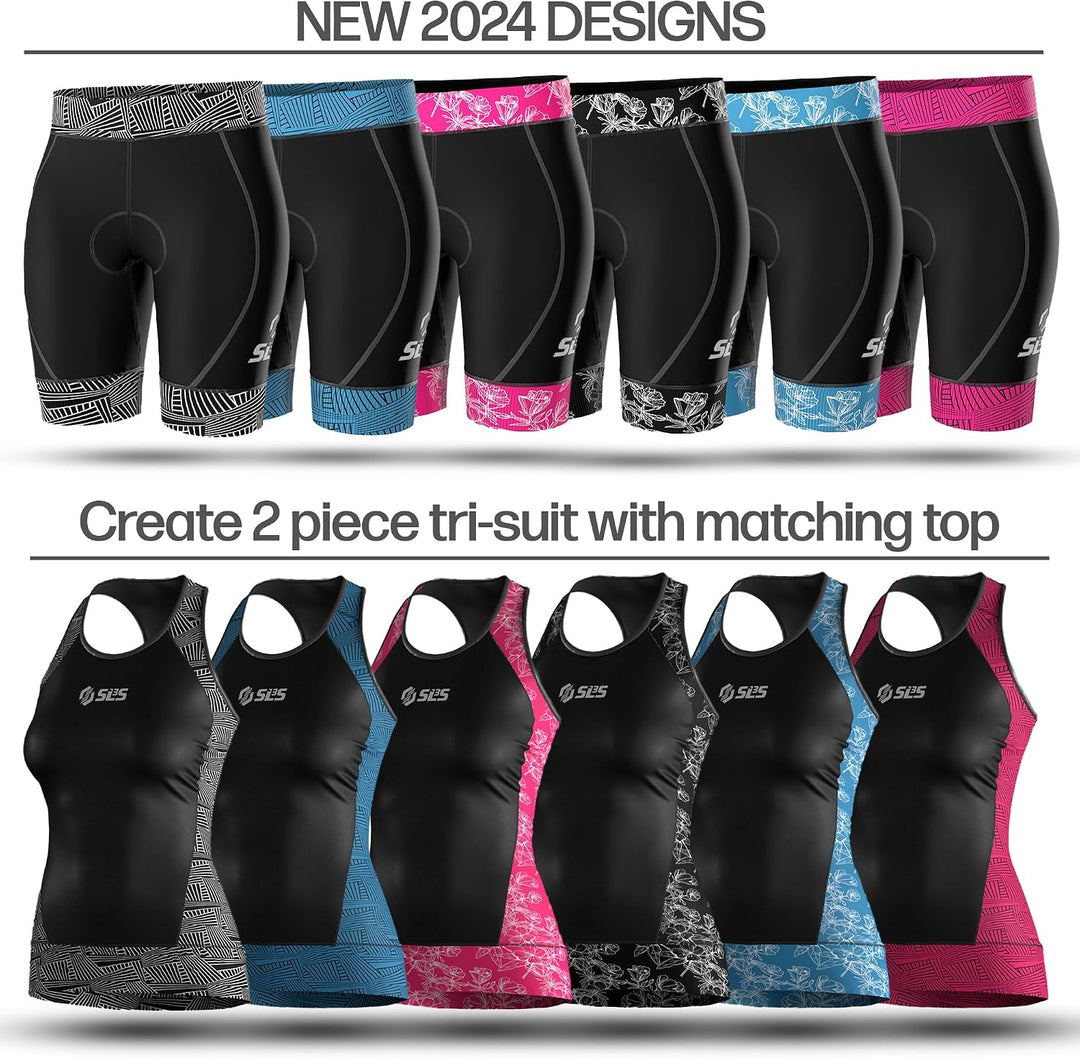 SLS3 Triathlon Hose Damen | Tri Short Frauen | Triathlon Shorts | FRT Print Tri Shorts | Designed by