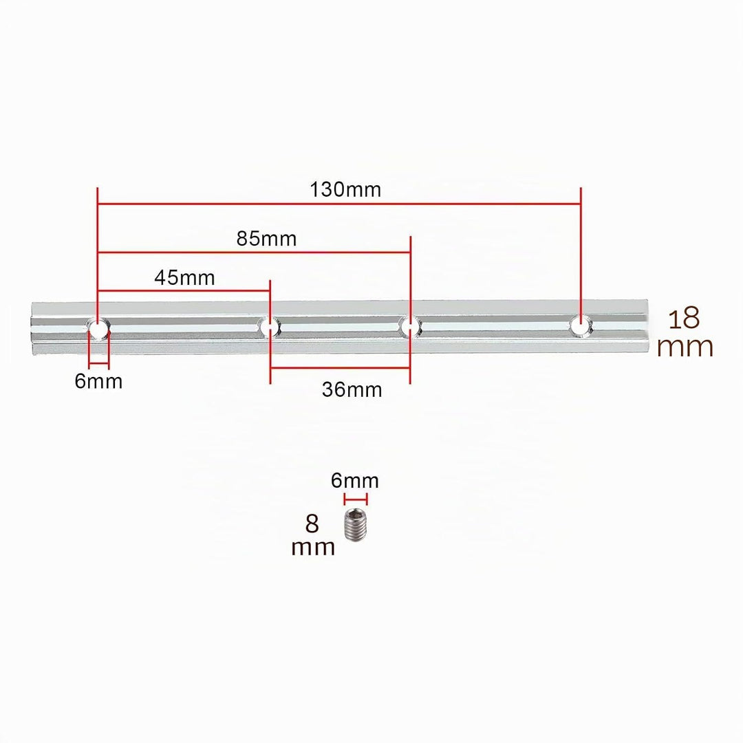 10X EYPINS ALU Streckenverbinder 180mm Nut 8 für 30x30, 30x60 & Superleicht Aluprofile Profile Verzi