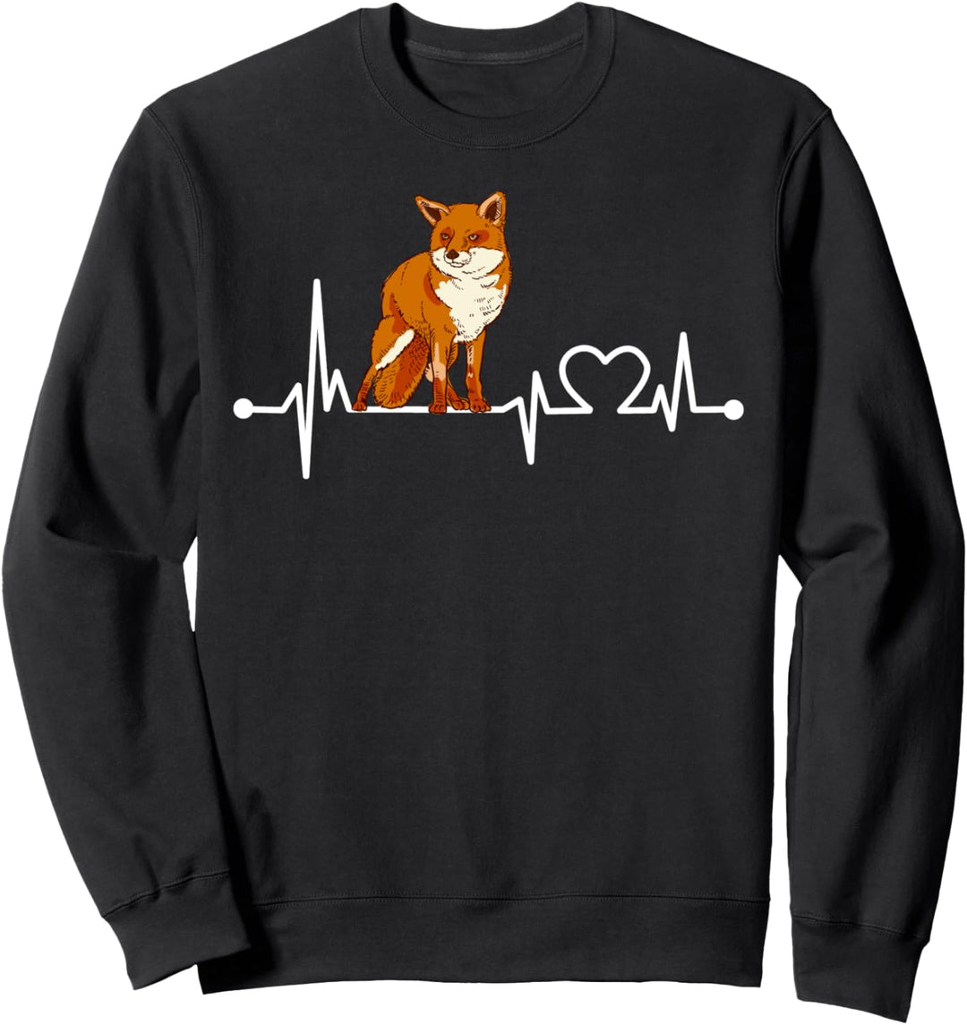 Fuchs Herzschlag Hemd Tier für Kind/Frauen/Männer Geschenk Sweatshirt