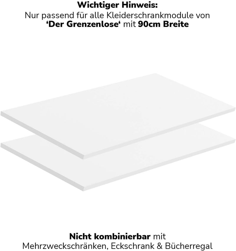 mokebo Einlegeböden 2er-Set für modularen Kleiderschrank &