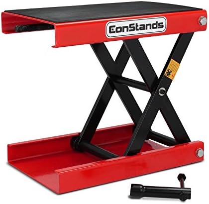 ConStands - Motorrad-Hebebühne für Chopper/Custombike Springer Special Hydraulisch Sicherung Rot CB8