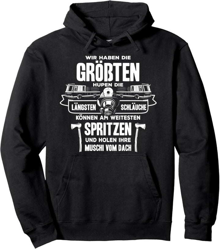 Lustiges Feuerwehr Spruch Geschenk für Feuerwehrmann u frau Pullover Hoodie