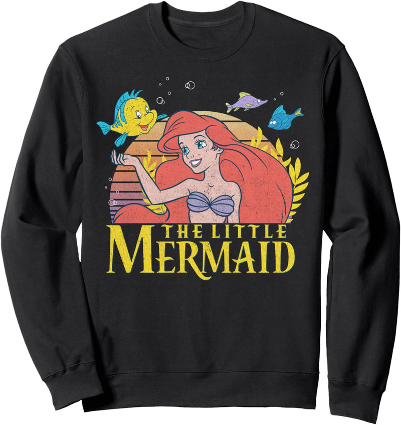 Disney The Little Mermaid Ariel And Flounder Title Portrait Sweatshirt