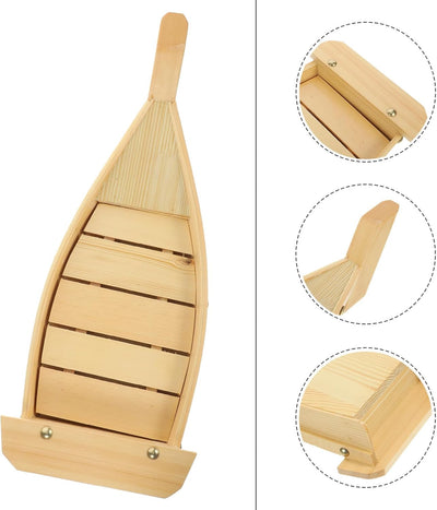 DOITOOL Holz Sushi Boot Sushi Teller Japanischen Stil Sushi Tablett für Home Restaurant