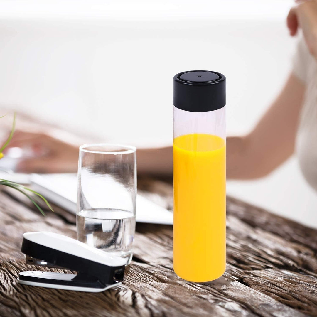 KAHEIGN 13St. Klare Saftflaschen aus PET-Kunststoff, 400 ml Leere Smoothie-Trinkflaschen mit Deckel