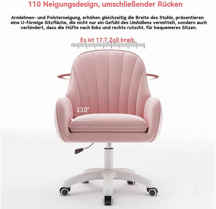 Bürostuhl Stuhl Computerstuhl mit mittelhoher Rückenlehne Gepolsterter moderner Computer-Arbeitsstuh