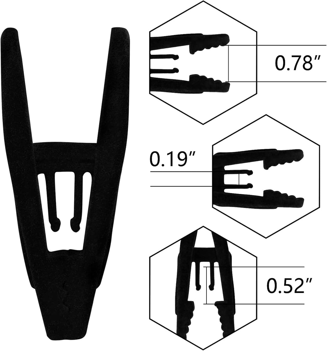 Tinfol Velvet Kleiderbügel Clips 24 Stück, Hosen Kleiderbügel Samt Clips, starker Finger beflockt Cl