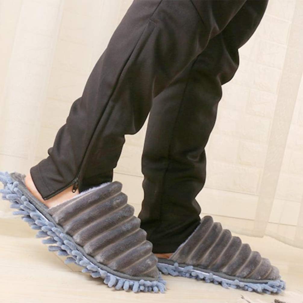1 Paar Bodenwischer Lazy Slippers Hausschuhe Mop Schuhe Reinigungspantoffeln Putzschuhe Microfaser S
