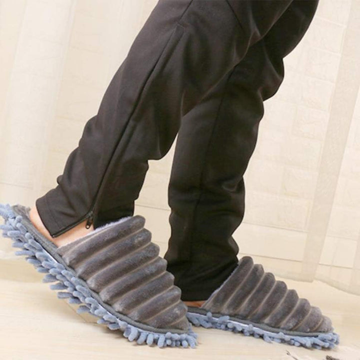 1 Paar Bodenwischer Lazy Slippers Hausschuhe Mop Schuhe Reinigungspantoffeln Putzschuhe Microfaser S