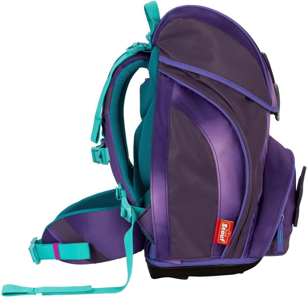 Scout Alpha Schulranzen-Set 4-tlg. Exklusiv Superflash Purple Magic 2023