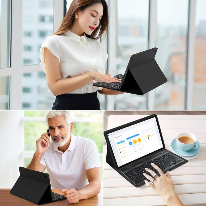 aMZCaSE Bluetooth-Tastaturgehäuse für Samsung Galaxy Tab A9+/ A9 Plus 11 Zoll 2023(SM-X210/X216/X218