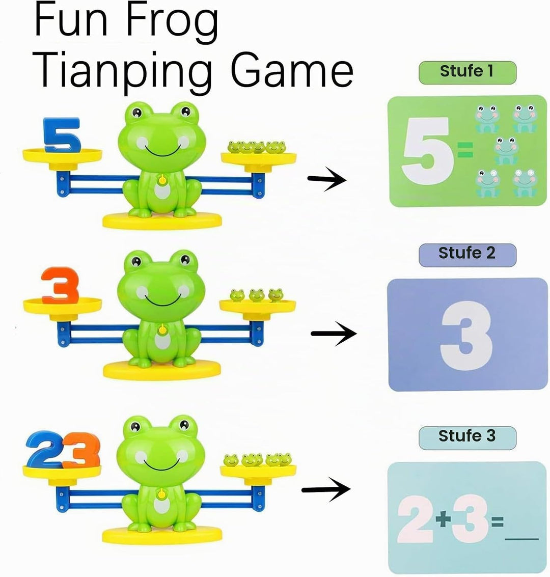 Lernspielzeug Mathe-Spiel, Zählen und Rechnen Lernen Frosch Lernspielzeug, Spielzeug für Kinder mit