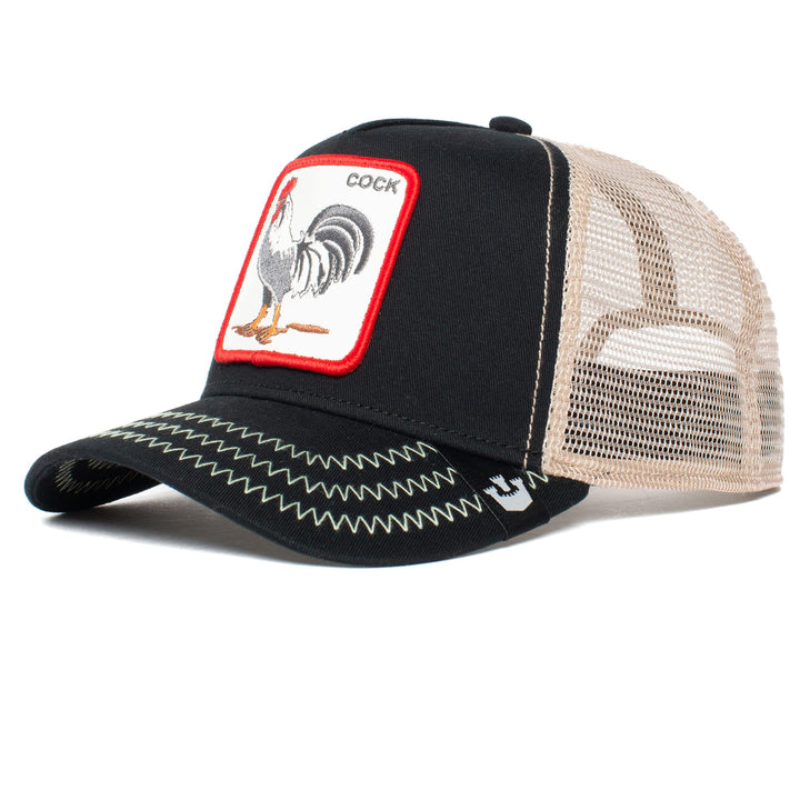 Goorin Bros. Herren The Farm A-Frame Trucker-Kappe Baseballkappe Einheitsgrösse Black the Cock, Einh