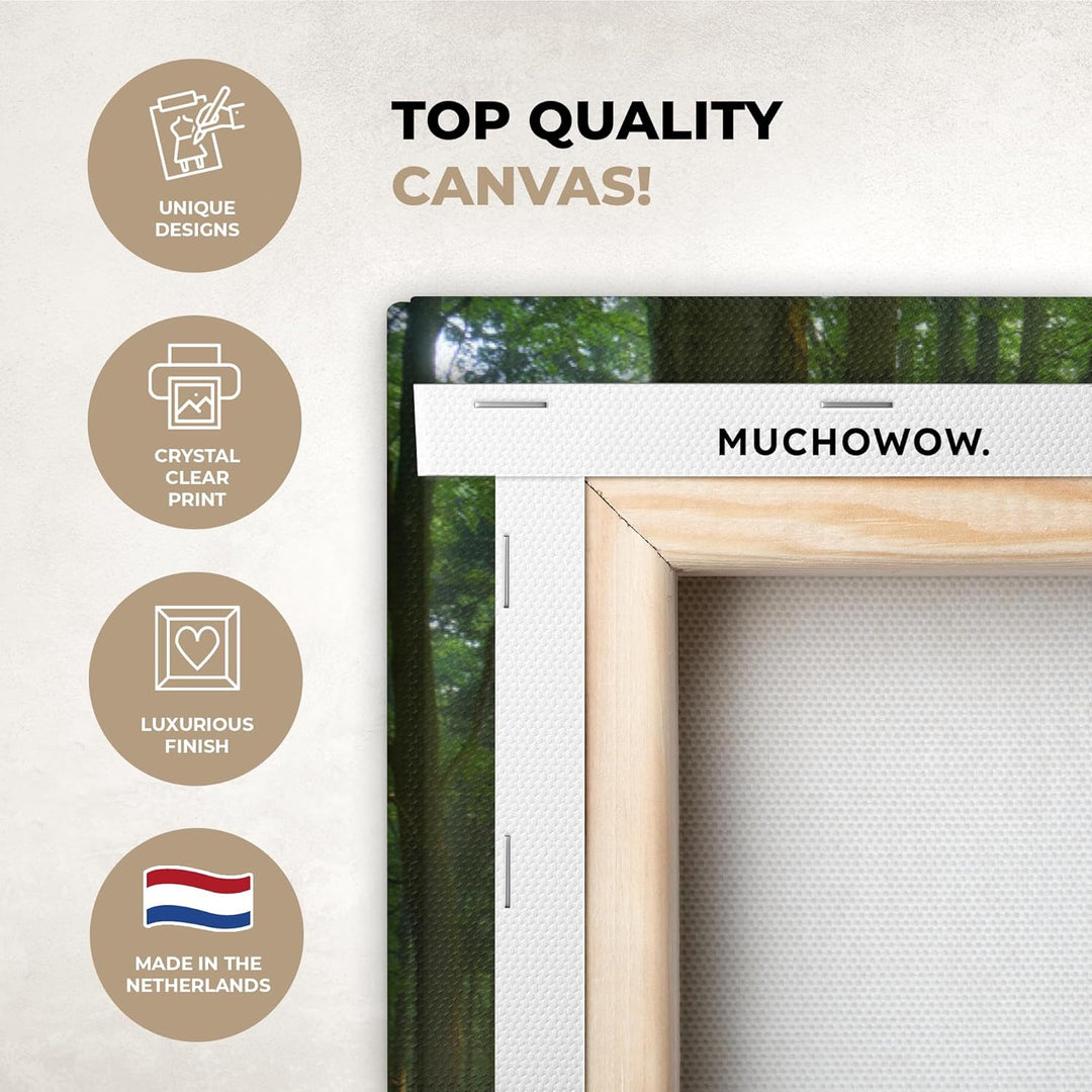MuchoWow© Bild auf Leinwand Gross 120x80 cm XXL Schlafzimmer Bilder Wand Deko Wohnzimmer Modern Wand