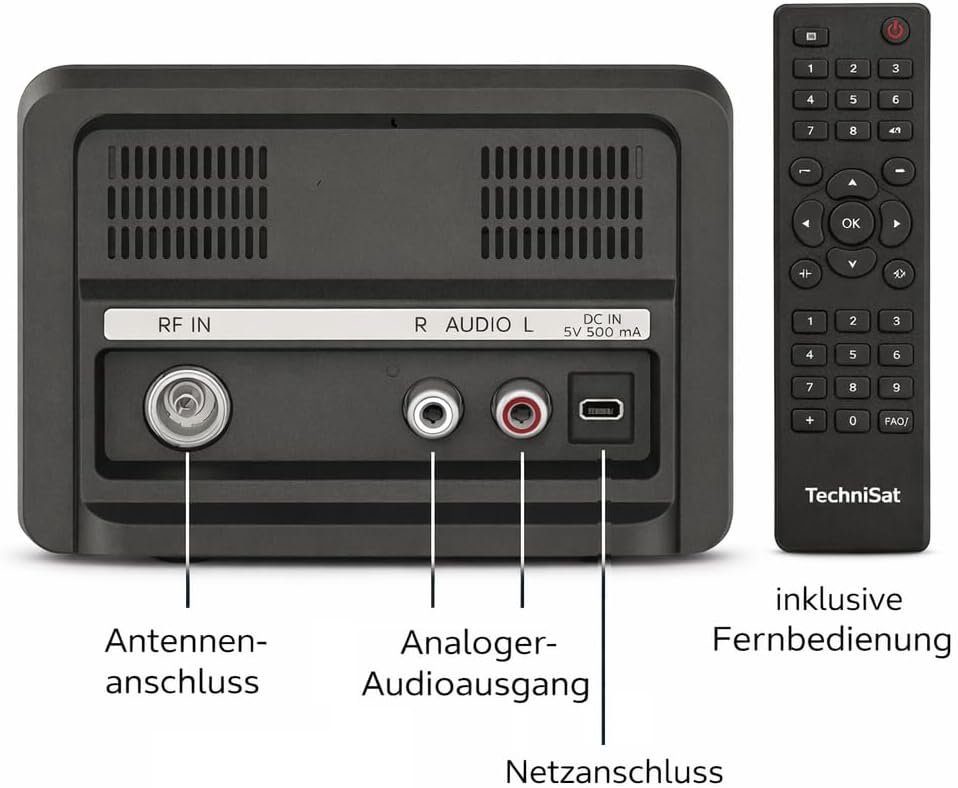TechniSat DIGITRADIO 10 C - DAB+ Digitalradio Adapter (Farb-Display, Bluetooth, Fernbedienung, Wecke