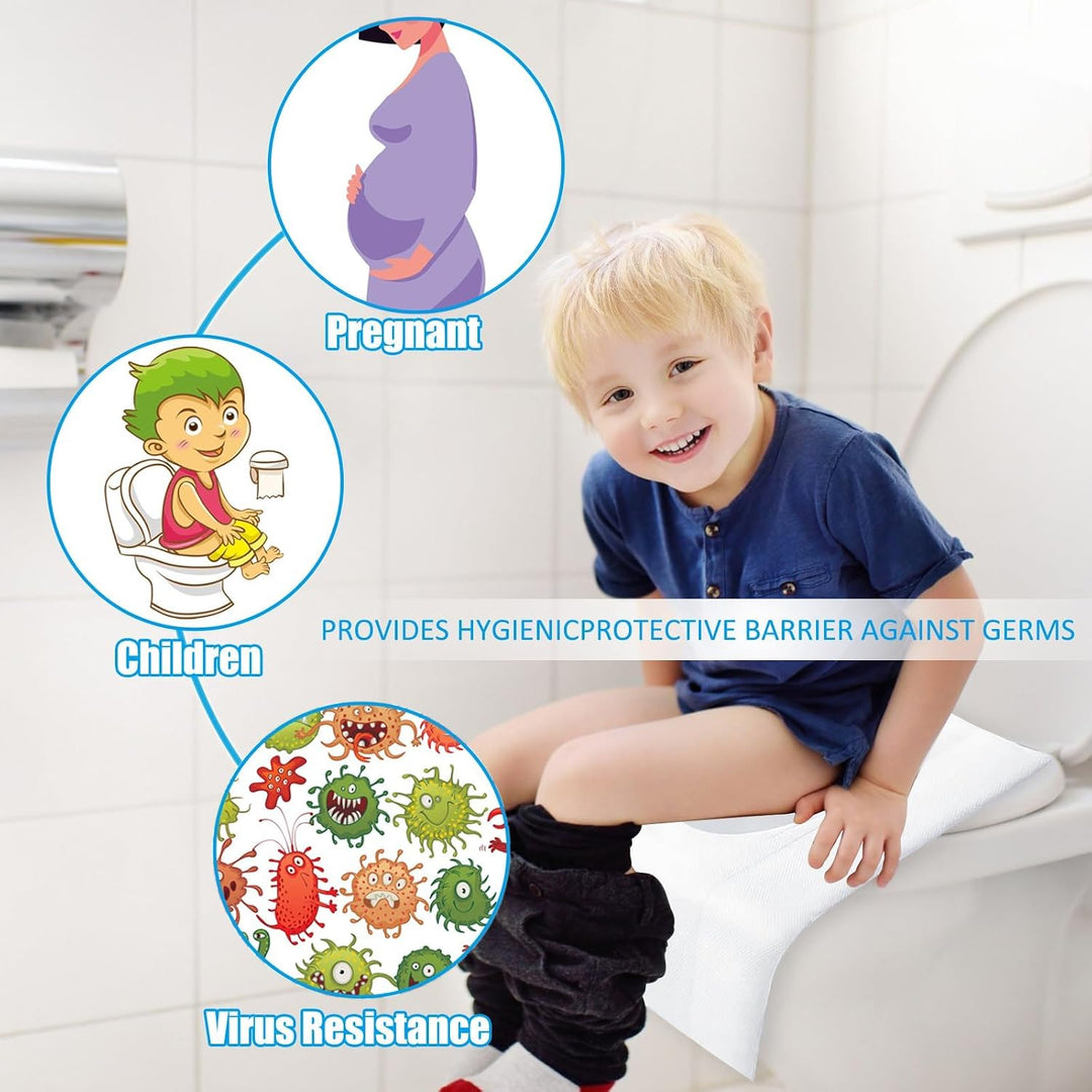 60 Stück Einweg Toilettenauflage, Einweg Toilette Auflage,Toiletten Sitzbezug für Kinder und Erwachs