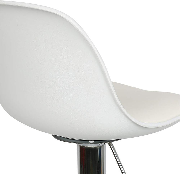 Barhocker 4er-Set, 360° Drehbar und Höhenverstellbar, Barhocker Barstuhl aus PU-Leder (4, weiss) 4 W