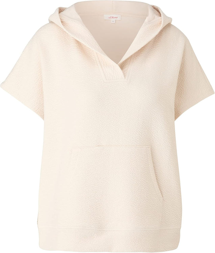 s.Oliver Damen Sweatshirt Kurzarm, 40 Beige