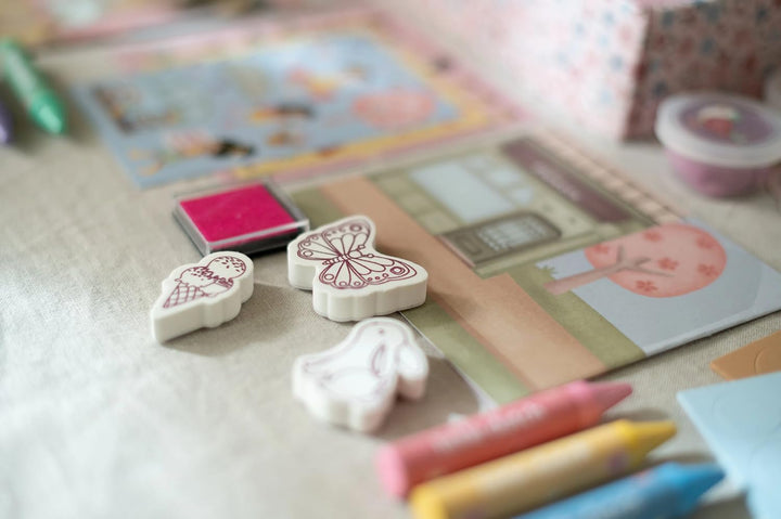 Little Dutch Bastelset/Kreativitätsbox XL - für Mädchen ab 3 Jahren - Kreativ Basteln Aufkleber Stic