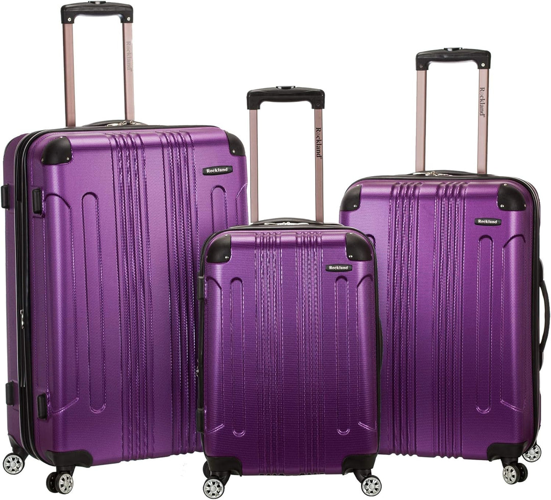 Rockland London Hardside Spinner Rad Gepäck, violett, 3-Piece Set (20/24/28), London Hartschalen-Kof