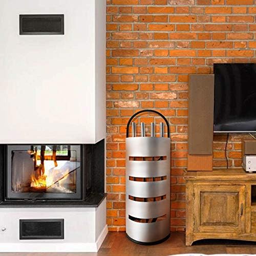 XMTECH 5 Teilig Kaminbesteck Kamingarnitur Kaminzubehör Kaminreinigungsset inkl. Besen Schaufel Kami
