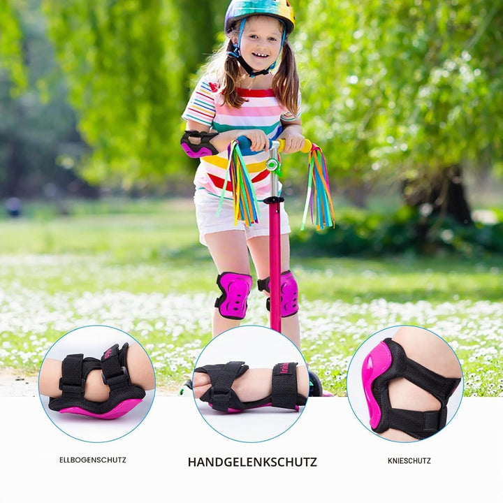 Knieschützer für Kinder Schutzausrüstungs-Set mit Knieschonern, Ellbogenschonern Handgelenkschützern
