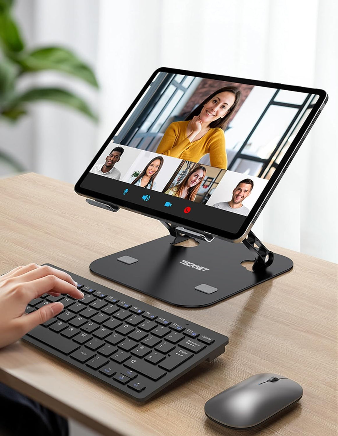 TECKNET Laptop Ständer Höhenverstellbar und Drehbar, Ergonomische Laptop Halterung Schreibtisch, Not