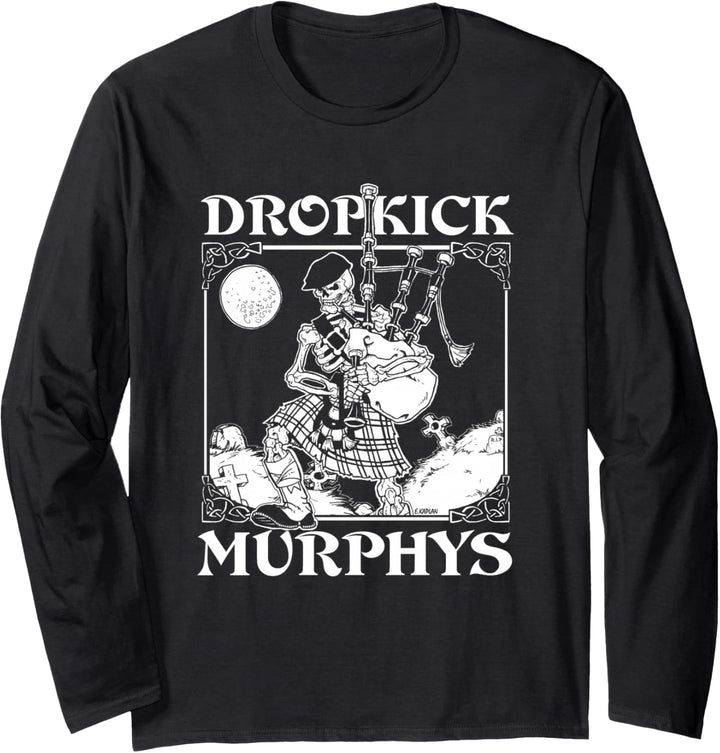 Dropkick Murphys - Official Merchandise - Skeleton Piper Langarmshirt