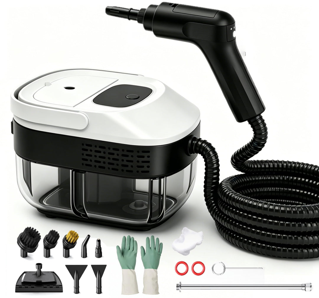 Dampfreiniger Handgerät, Dampfreiniger für Haushalt und Auto, 3 Dampfstufen am Griff einstellbar, 15