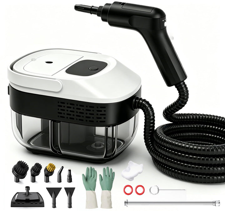 Dampfreiniger Handgerät, Dampfreiniger für Haushalt und Auto, 3 Dampfstufen am Griff einstellbar, 15
