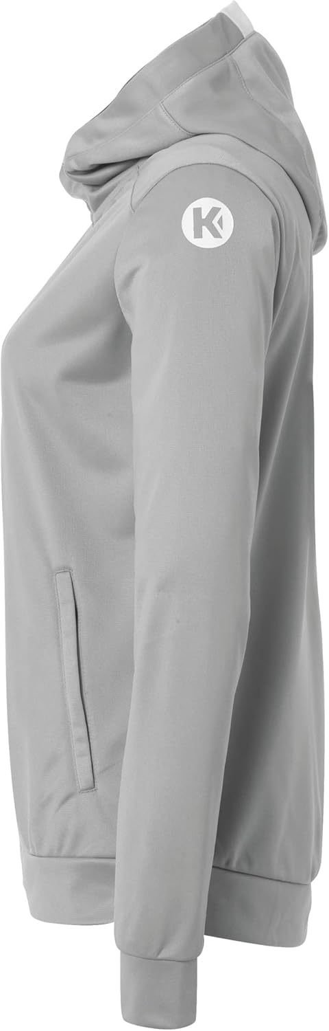 Kempa Damen Player Hood Jacket Women Jacke, Dunkelgrau Mischung/Weiss, S
