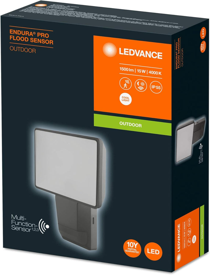 Ledvance LED Fluter, Leuchte für Aussenanwendungen, Kaltweiss, 151,0 mm x 56,0 mm x 205,0 mm, ENDURA